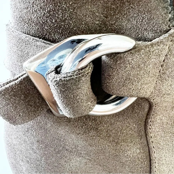 Aquatalia Faria Taupe Suede Ankle Bootie Women’s Size 8.5 Italy‎ Weatherproof - Picture 8 of 14